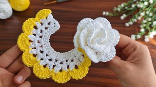 Wow!..😇 Amazing!..Sell as many as you can weave. How to crochet rose flower making.