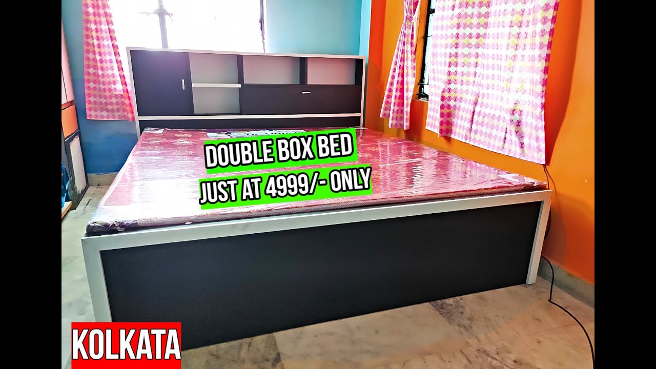 CHEAP FURNITURE MARKET KOLKATA MODERN DOUBLE BOX BED 7 KING
