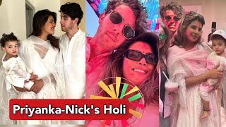 Priyanka Chopra, Nick Jonas, Malti's Holi Celebration With Family In Noida, Mannara Chopra Joins