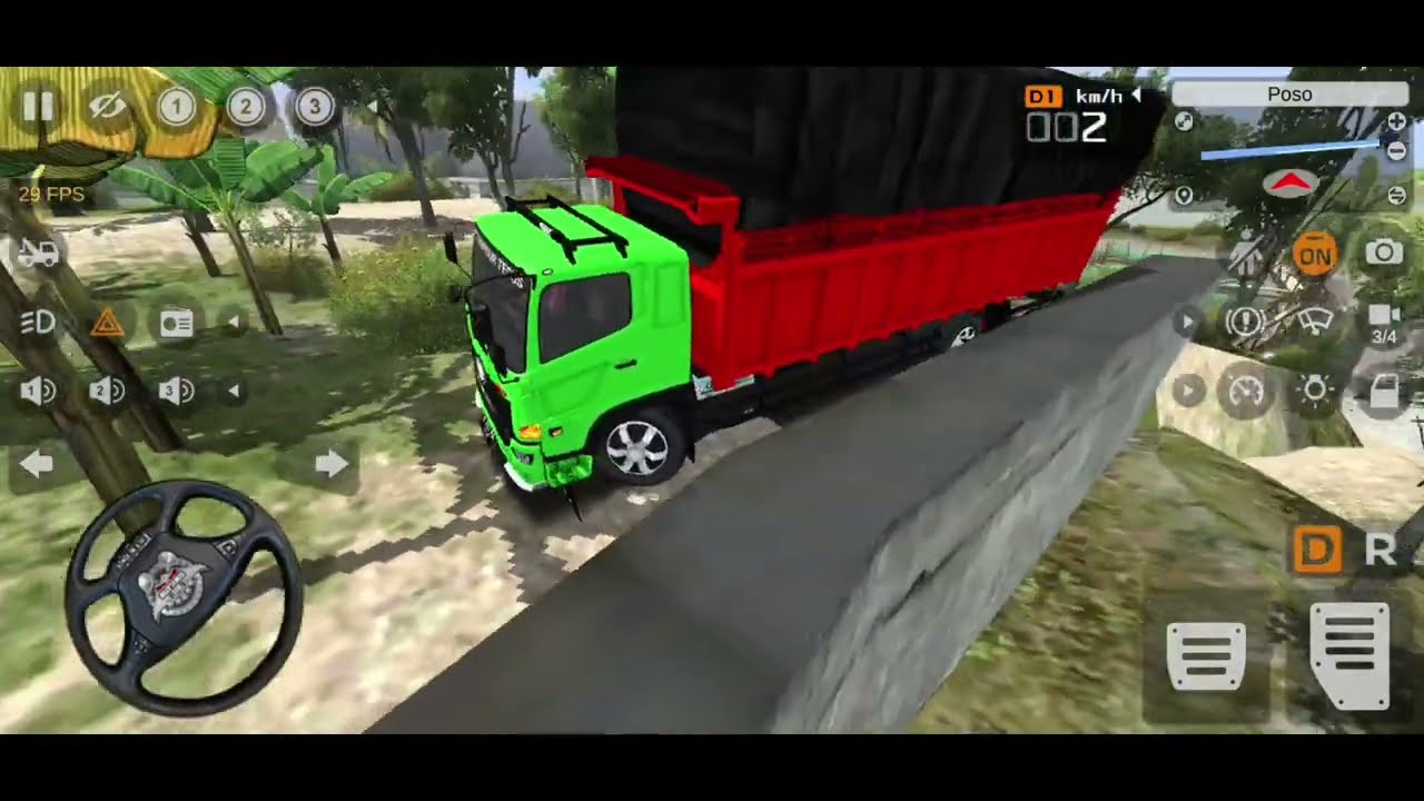 MANTAP PERMAINAN TRUK HINO 500 ENGKEL BONGKAR MUATAN DI TAMBAK UDANG - GAME BUS SIMULATOR INDONESIA