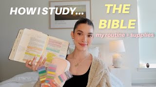 how i study the bible 🕊 *my routine + supplies* | tips on making a quiet place to grow close to God