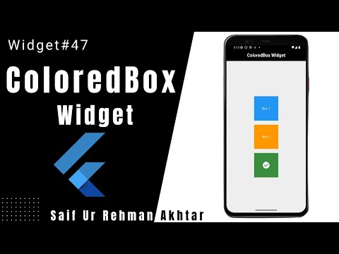 Flutter ColoredBox Widget Explained | Flutter 215+ Widgets Series (Urdu/Hindi)