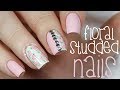 Floral Studded Nails | NailsByErin