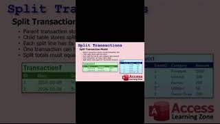 See how using a split table allows one transaction to be divided into categories.