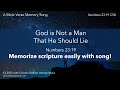 God is Not a Man That He Should Lie (Numbers 23:19) - Memorize Scripture Easily with song! [piano]