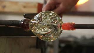 Glass artist Hugh Jenkins demonstrates his process