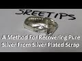 Method for Recovering Silver From Silver Plated Items