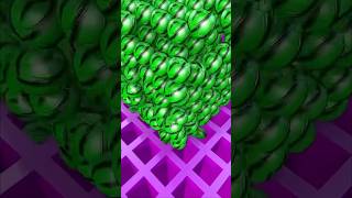 Watermelon spheres arranged on grid structure #satisfyingvideo #odlysatisfying