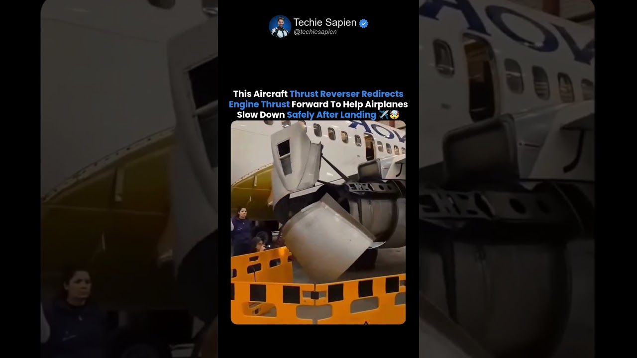 Aircraft Thrust Reverse Helps Planes Stop Faster After Landing ✈️🔥