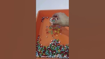 Pearls & Marbles Drop From Different Glasses. #shorts #asmr #pearls #satisfying #marble #oddly #drop