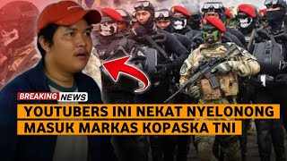 Nekat Nyelonong Masuk Markas KOPASKA TNI, Youtuber Nopek Novian Bikin Gempar !!