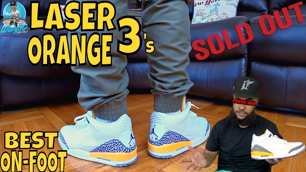 Classic Air Jordan 3 Laser Orange Womens Colorway Sold Out Fast Review Best On Foot Youtube