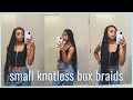 diy small knotless box braids on yourself | waist length box braids | beginner friendly!