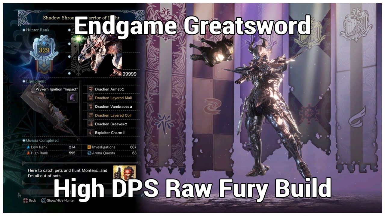 MHW Greatsword Raw Fury Build YouTube