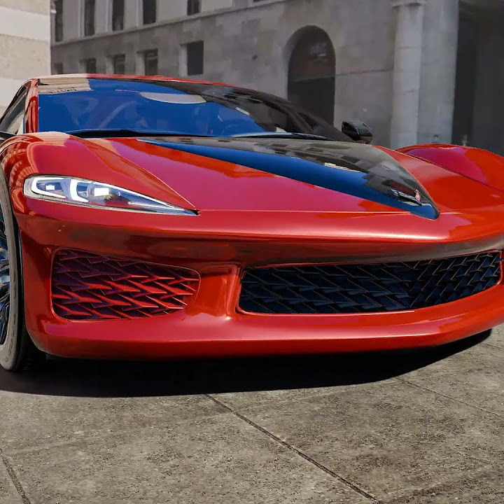 2025 C8 WIDE BODY ERay Plugin HYBRID REAR BLISTER UPPER INTAKE ELIMINATED, BODY COLOR GRILLES