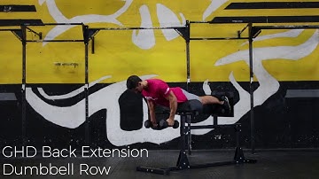 Caution Strong: GHD Back Extension Dumbbell Row