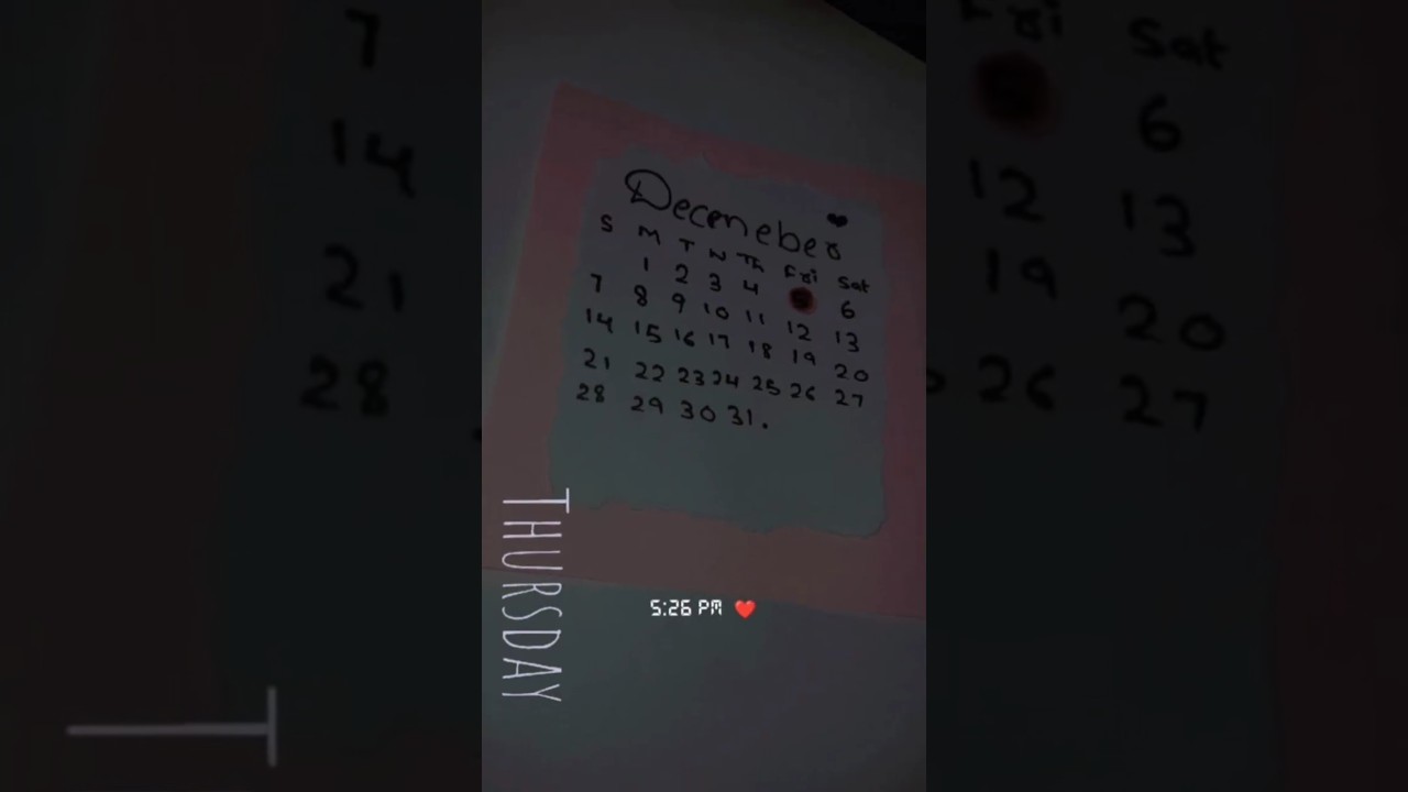 DIY aesthetic calendar Card December 🤩