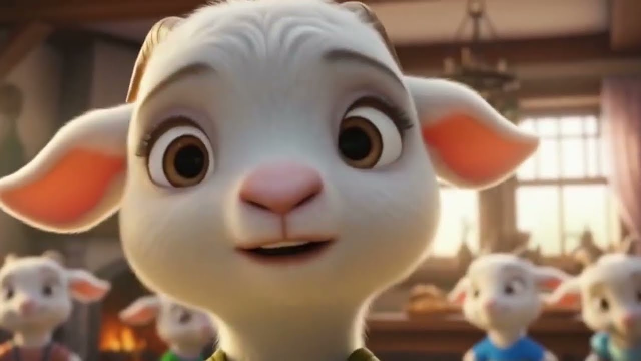 The Wolf and the Seven Little Goats | Bedtime Lullaby Story Song for Kids | Safe & Cozy Sleep Music