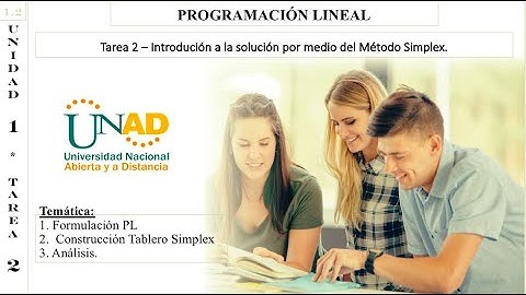 Video 2- CIPA -Tarea 2 – Introducción a la solución por medio del Método Simplex