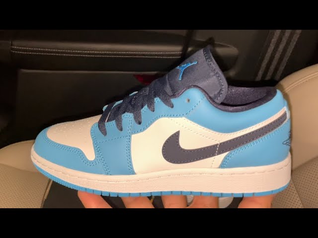 Air Jordan 1 Low Unc Gs Shoes Youtube