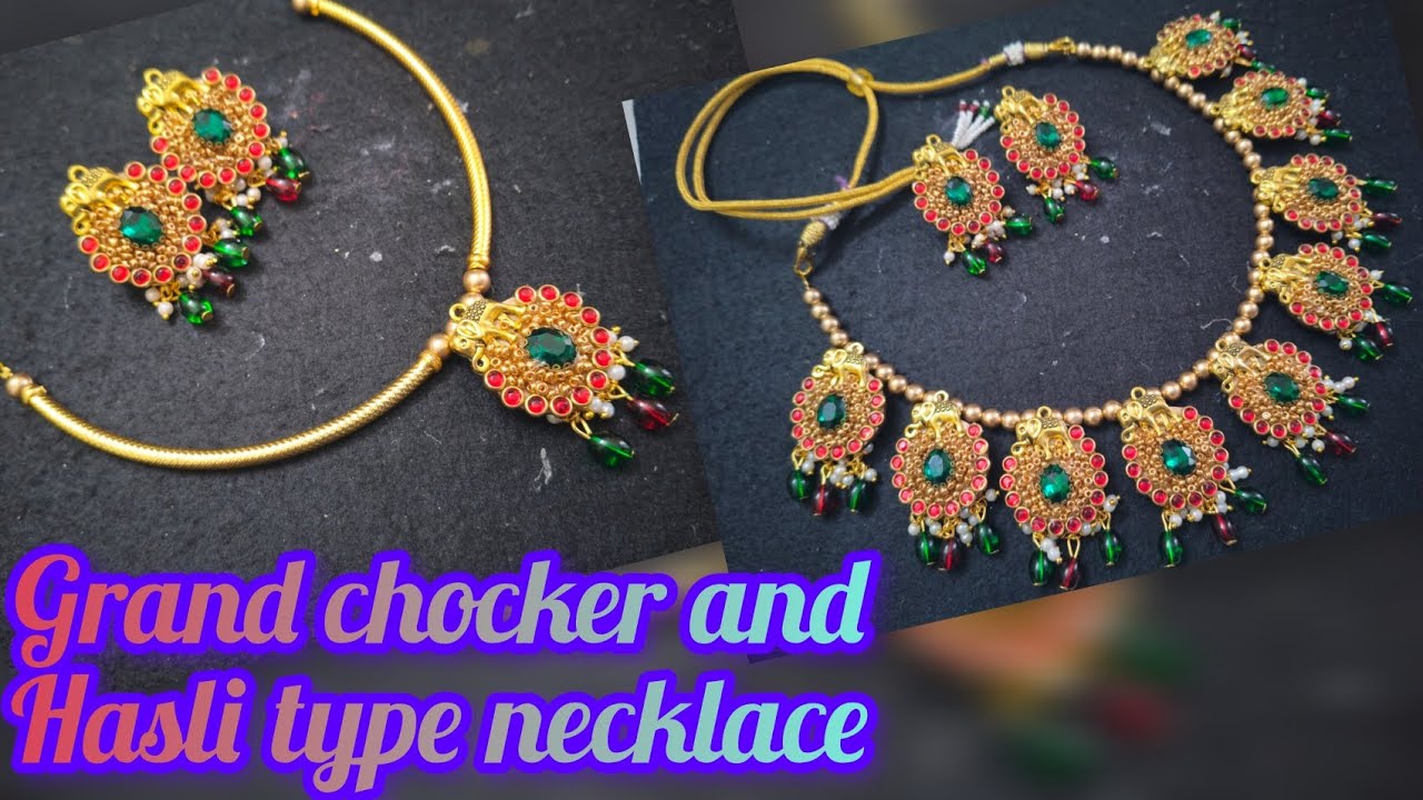 Hasli type necklace and grand kemp neckwear| same pendant different style|