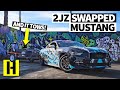 A 2JZ Swapped Ford Mustang - Built in Just 30 Days for Drift Week. And it Tows, Too!