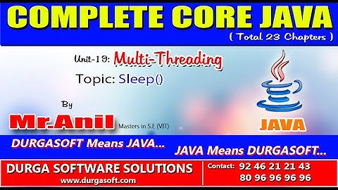 Core Java-Multi-Threading-Sleep()