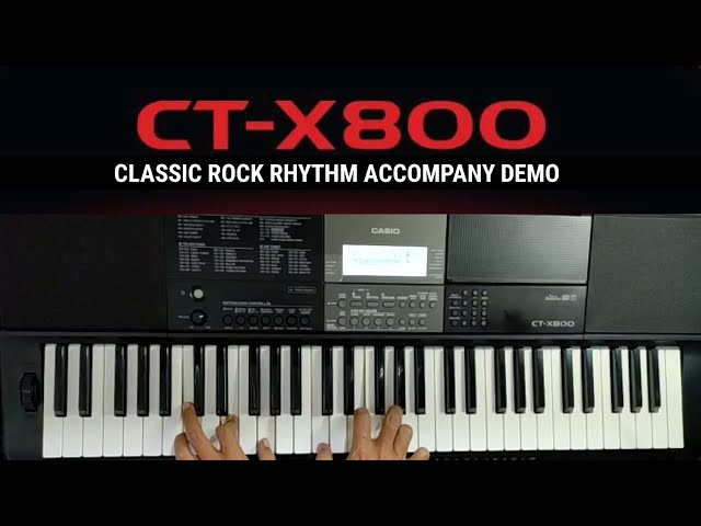 Casio Keyboard Classic Rock Rhythm Accompany Demo CT X800 AIX