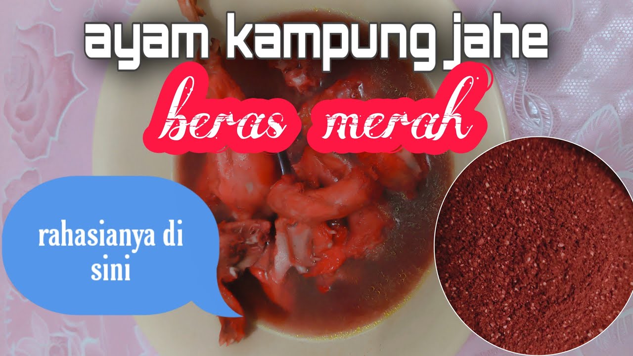 Resep dan cara masak ayam kampung jahe beras merah ...