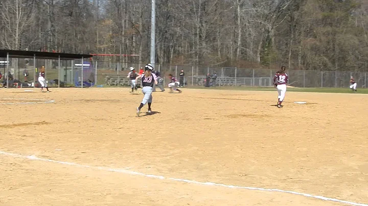 Glenelg's Colleen Regan reaches on fielder's choic...