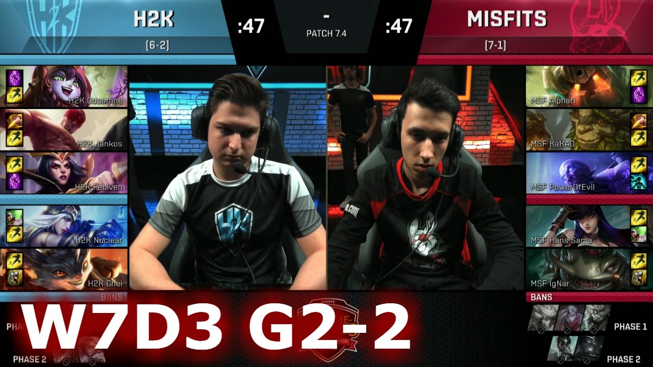 Misfits vs H2K Gaming | Game 2 S7 EU LCS Spring 2017 Week 7 Day 3 | MSF vs H2K G2 W7D3