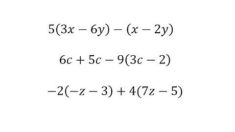 Distribute and Combine Like Terms (Signed)