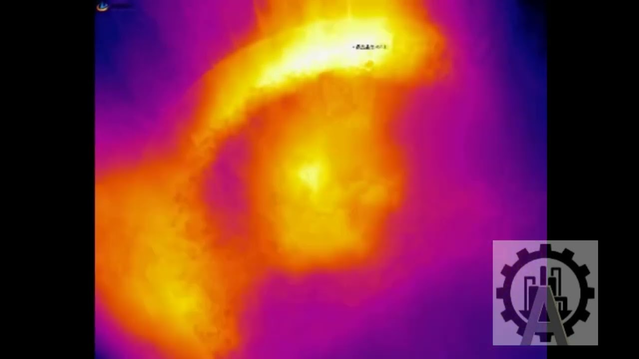 Video thermal imaging computer system for non-contact measurement of gas temperature online