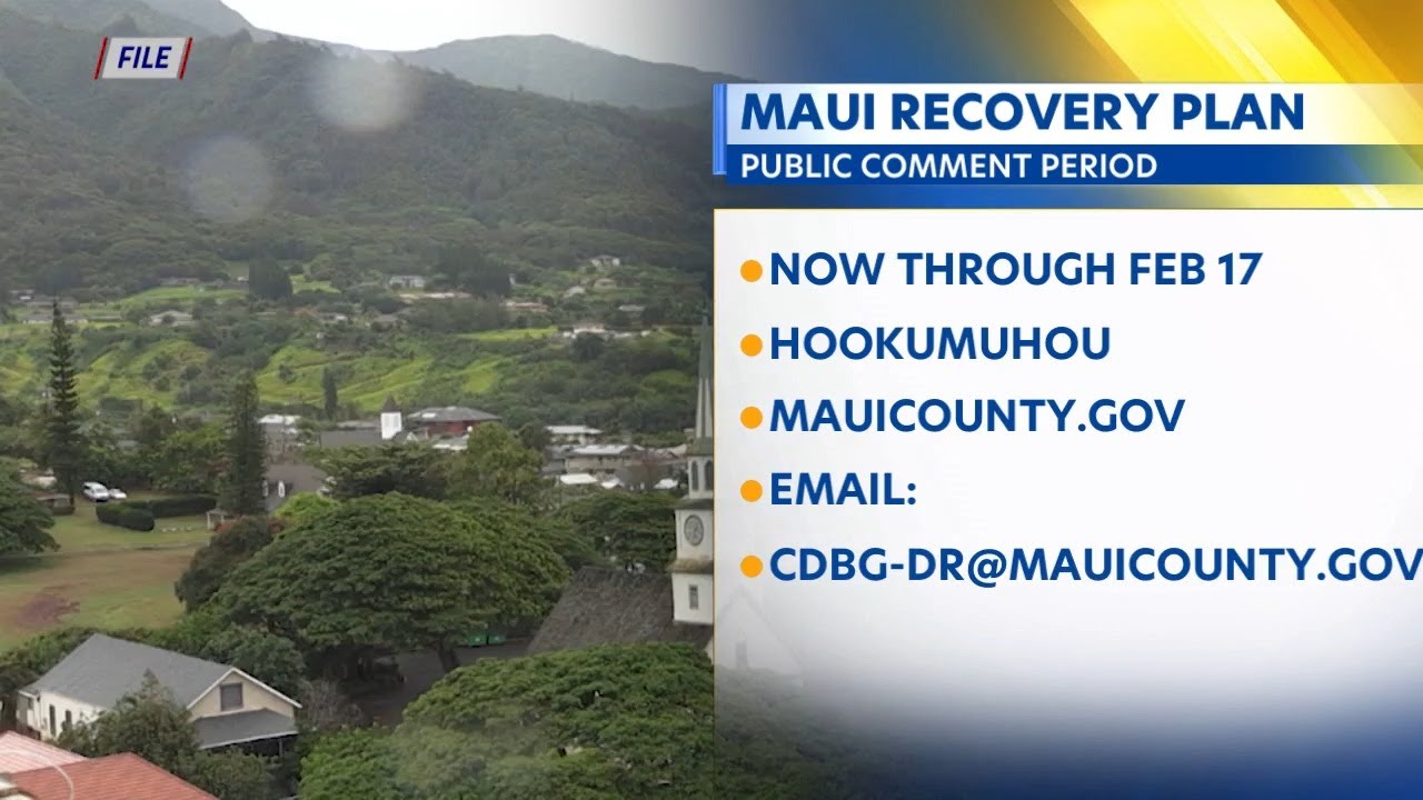 Maui residents urged to shape disaster recovery plans post-Lahaina fires
