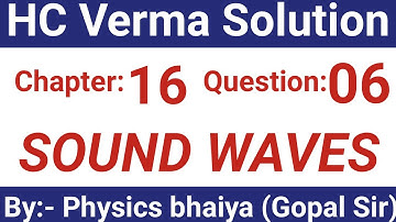 H.C. Verma Solutions - Sound Waves - Chapter 16, Question 6