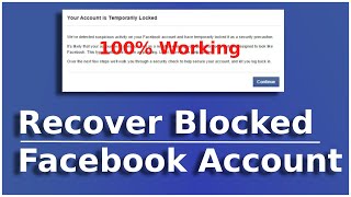 Facebook Account is Locked How to Unlock | How to Unlock Facebook Account When Temporary Locked