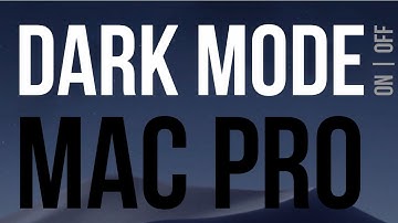 How to Enable/Disable Dark Mode in Mac Pro | Turn Dark theme On/Off