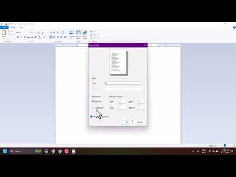 How to insert an A3 page in WordPad