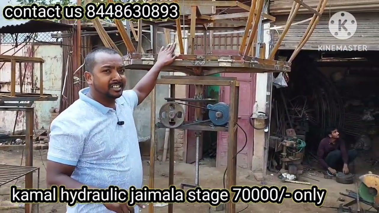 kamal hydraulic jaimala stage only 70000/- manufacturing price par call us 8448630893