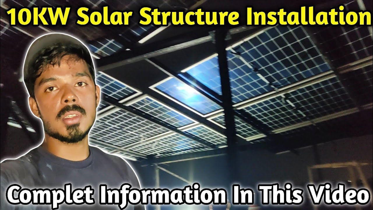10KW Solar Structure Installation 💯 | 18Plates Solar Structure Complete ...