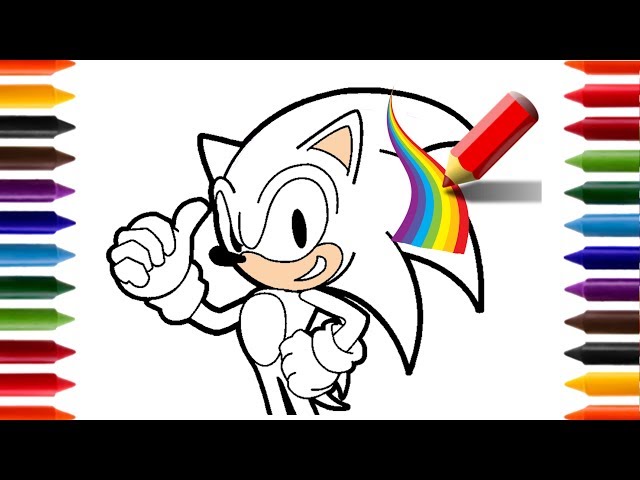 COLORINDO SONIC E SEUS AMIGOS - Colorir Desenhos para Crianças em Português  Sonic X the Hedgehog 