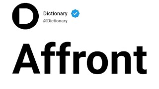 Affront Meaning In English