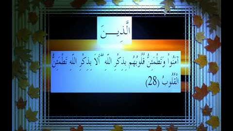 القرآن الكريم سورة الرعد الأية 28 قراءة السديس.wmv