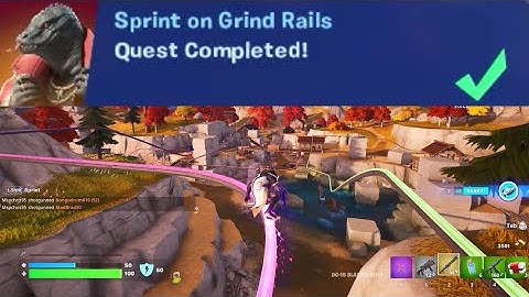 Sprint on Grind Rails Fortnite