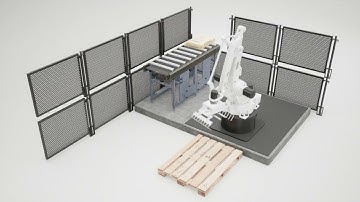 Showcase | Animation and rendering of ABB IRB 460 high speed 4-axis palletizing robot