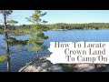 How To Locate Crown Land To Camp On