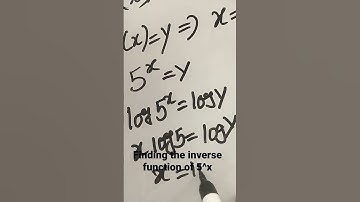 finding the inverse function of 5^x