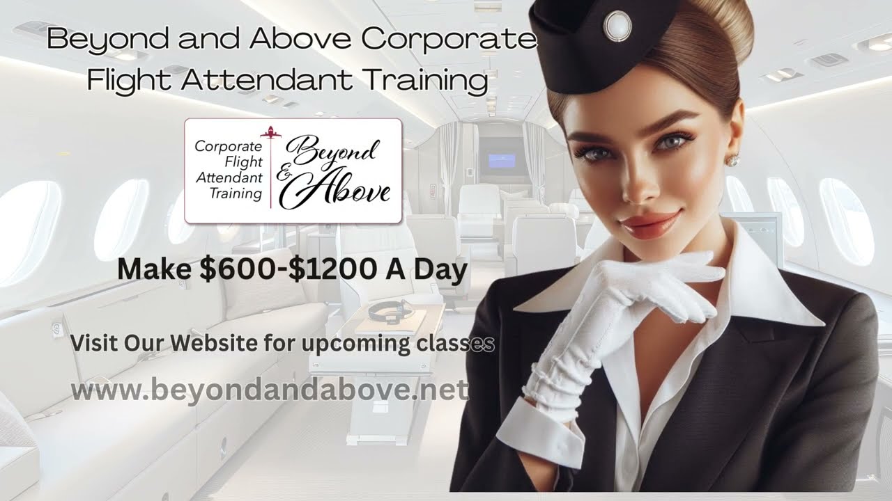 Make $600-$1200 Per Day as a Corporate Flight Attendant-