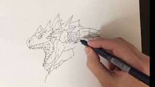 Pen Art] Draw Rio Leus. [Monster Hunter] - YouTube