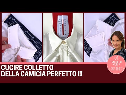 Cucire colletto della camicia perfetto con il trucco del solino stirato | sartoria con Sara Poiese